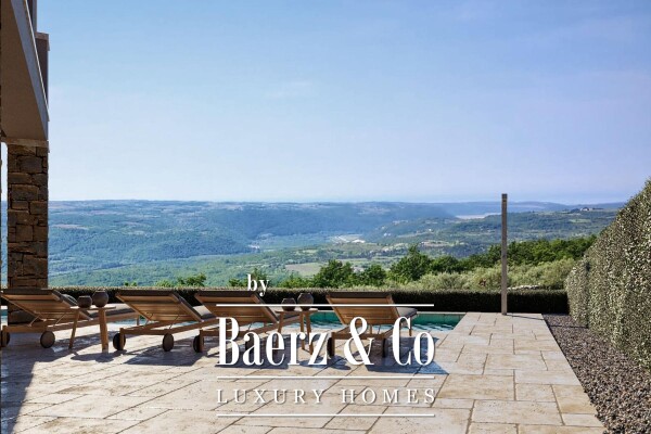 photo 2 Istria, Grožnjan, luxury villa in the unfinished phase with panoramic sea views