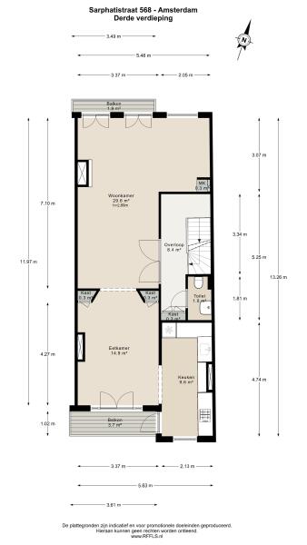 Floor Plan 2 - Sarphatistraat 568